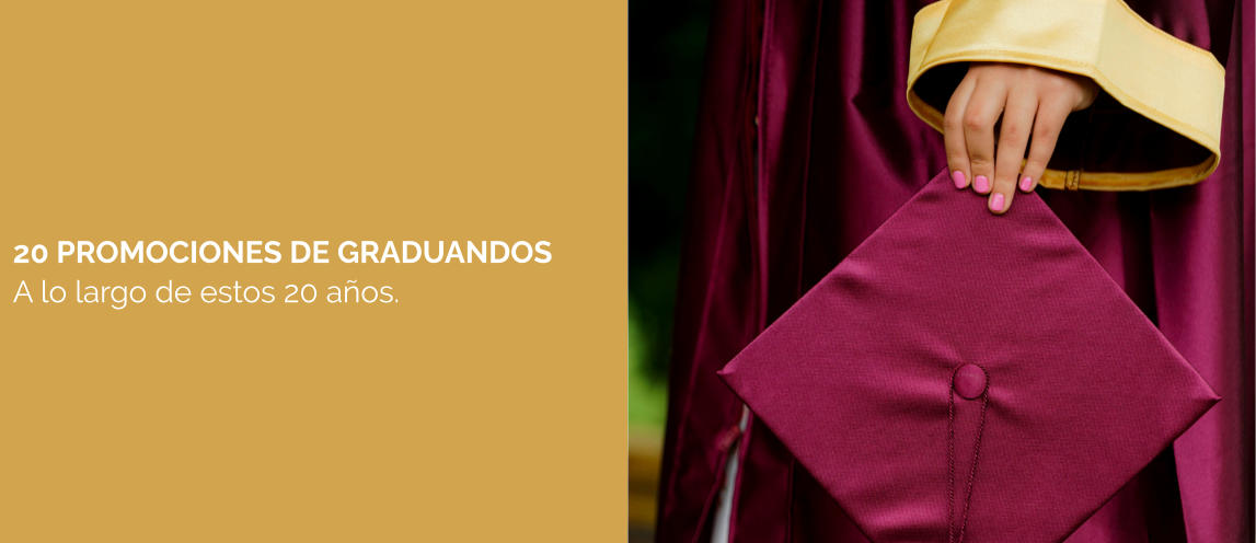 20 PROMOCIONES DE GRADUANDOS A lo largo de estos 20 años.